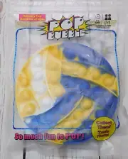 POP IT BUBBLE Blue/Yellow VOLLEYBALL 5.5" Fidget Sensory Toy NEW/Sealed ― #CV67