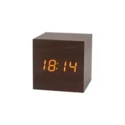 Wooden LED Digital Alarm Clock Temperature Bedside Table Time Display Room Decor