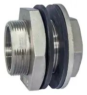 2" Stainless Steel Bulkhead Fitting | SS 316 Storage Tank Bulkhead Adapter FNPT