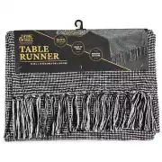 Thyme & Table Handwoven Table Runner Black & White 72 x 14 Dining Kitchen Linens