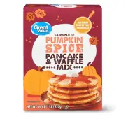 great value pumpkin spice pancake & waffle mix, 16 oz box