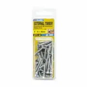 Zenith 8 - 10 x 30mm Galvanised Countersunk Rib Head External Timber Screws - 30
