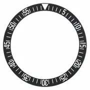 FLAT BEZEL INSERT FOR OMEGA SEAMASTER WATCH BLACK 37 MM X 30MM