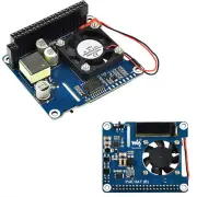 Expansion Board Cooling Fan Module for Raspberry Pi 4B/3B+POE Power OLED Network