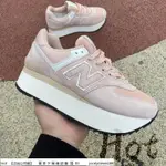 【HOT】 NEW BALANCE 574 粉白 麂皮 紐巴倫 厚底 增高 緩震 休閒 運動 WL574ZAC