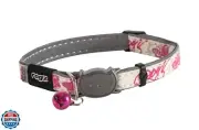 ROGZ CB09-K Glow in the Dark Reflective Cat Collar with Breakaway Clip and Re