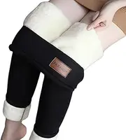 [Cilipuloy] 2021 Winter Warm Sherpa Fleece Lined Leggings for Women High Waist Legging Stretchy Thick Cashmere Plush Thermal Pants