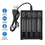 USB Smart Battery Charger 4 Slot for NIMH NICD AA AAA Rechargeable Batteries
