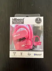Billboard True Wireless Bluetooth Earhooks Built-In Mic & Controls Pink