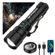 LED Flashlights High Lumens,1500000lm Super Bright Rechargeable Flashlight wi...