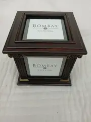 The Bombay Company Mahogany Photo Album Box For Photographs 2001 Holds 96 Photos
