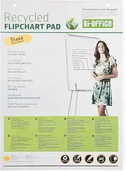 Bi-Office Earth-it Flipchart Pad, 40 Sheets, 70 g/m², A1