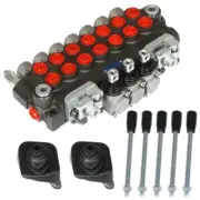 7 Spool 11GPM Hydraulic Directional Control Valve BSPP Port With 2 Joystick