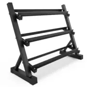 Synergee 3-Tier Dumbbell Rack Multilevel Weight Storage Organizer for Home - Lar