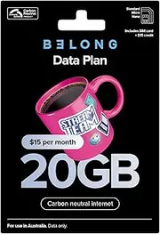 Belong Data SIM Starter Pack $15