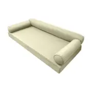 |SLIPCOVER ONLY|S6 Daybed Mattress Bolster Pillow Covers Piped Trim Twin AD005