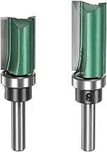 HARFINGTON Pattern Flush Trim Router Bit 0.3" Shank 0.63" Cutting Dia 1.2",1.5" Cutting Length Precise Cutting Milling Cutter Tool with Bearings for Woodworking, Dark Green