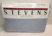 New VOS Stevens No Iron Percale Full Fitted Sheet Made USA Roysl Blue Smoke