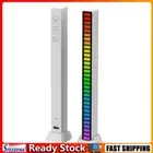 USB 5V Sound Control Light RGB 32 LED Pickup Lamp Bar (White)