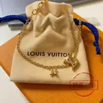 二手 LV 路易威登 ICONIC 金色LV 鑲鑽 字母 鑽石 手鍊 手環 LV手鍊 M00587 現貨