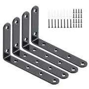 HOME MASTER HARDWARE 5" x 3" Heavy Duty Corner Brace,4 Pcs 5" x 3"-4Pack Black