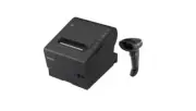 Epson TM-T88VII-612 Desktop Direct Thermal Printer + Zebra LI2208 Black with Sta
