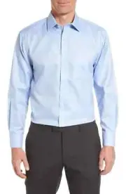 Men's Nordstrom Men's Shop Smartcare(TM) Traditional Fit Herringbone Dress Shirt