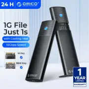 ORICO M.2 NGFF/NVMe SATA Hard Drive Enclosure USB3.2 Gen2 10Gbps M2 Adatper Case