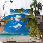 Beautiful Sky Clouds And Sea 3D Quilt Duvet Doona Cover Set Pillow case Print