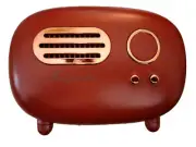 Modern Chic Deep Red Retro Radio Vintage Style Desk Display Tissue Box