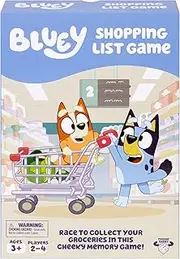 Bluey Shopping List Game, Join Bluey, Bingo, Bandit & Chilli On A Fun Supermarket Adventure, Race to Fill Your Trolley in This Fun Memory and Matching Game, for Ages 3+, 2-4 Players