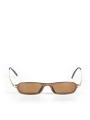 Brown Tinted Rectangular Sunglasses