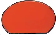 Obon Tray: Fukui Craft Obon Red (Tray, Half Moon, 3-74-5, Shaku 2), 14.2 x 12.6 x 0.6 inches (361 x 320 x 14 mm)