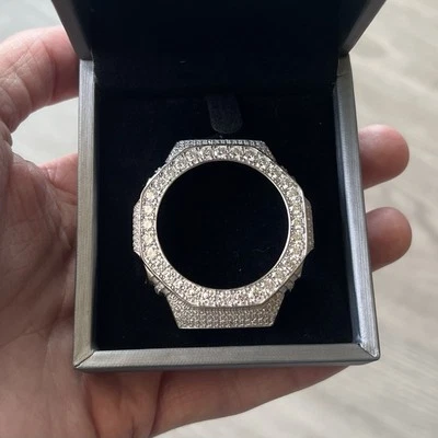 NEW Moissanite Iced Out Bezel Cover for G-Shock GA-2100 | Real 925 Silver