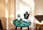 24" Round Malachite Cafeteria Coffee Table Top Inlay for side Living Room Decor