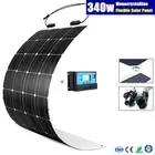12V 340W FLEXIBLE SOLAR PANEL CARAVAN BOAT BATTERY CHARGING 340WATT +REGULATOR