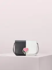 nicola bicolor twistlock medium shoulder bag