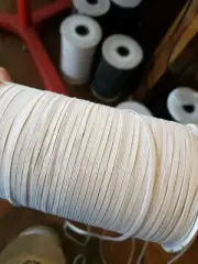 288 Yards WHITE 1/8" in 3mm Braided Elastic Band in Roll - Great for face mask