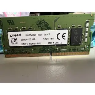 kingston PC4-2400T 1RX8 DDR4-2400 DDR4 8GB 8G(雙面顆粒)