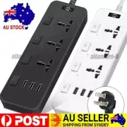 AU Universal Power Strip Powerboard Power Board with AU Plug 3 USB Ports Charger