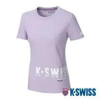 在飛比找PChome24h購物優惠-K-SWISS Logo Tee棉質吸排T恤-女-粉紫