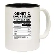 Genetic Counselor Nutrition Facts Mug Cup