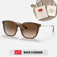 在飛比找PChome24h購物優惠-【RayBan 雷朋】方形金屬鏡腳太陽眼鏡(RB4333D-