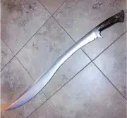 Custom Handmade 30 inches Carbon Steel Hunting Machete with Leather Sheath