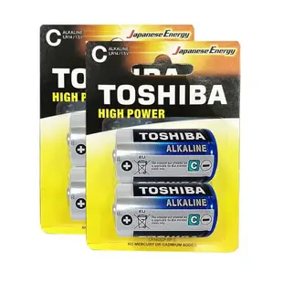 【東芝Toshiba】2號(C)鹼性電池4入(LR14 1.5V ALKALINE)