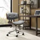 Artiss Office Chair Computer Chairs Executive Wooden Bentwood Work Seat Grey
