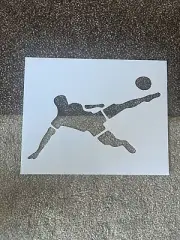 Soccer stencil paint/trace/drawing Size 8x10 reusable All sizes face painting