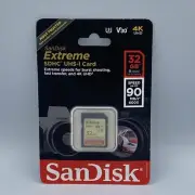 SanDisk 32GB Extreme UHS-I SDHC Memory Card NEW