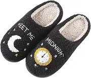 [Qubuwalk] Meet Me at Midnight Merch Lavender Haze Slippers for Swiftee Warm Fuzzy Slippers Cozy House Slippers for Women Slip-on Slippers