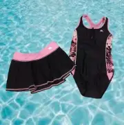 ZeroXposur 2-PC Swim Set Samba Sway Swimsuit & Swim Skirt Girls 12